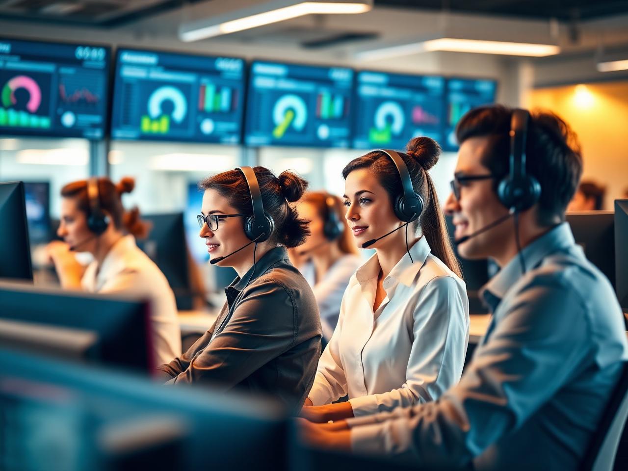 AI-powered contact center operations dashboard with live KPI visualizations